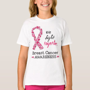 Vi kämpar tillsammans mot bröstcancer t shirt