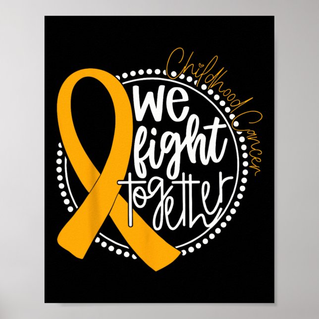 Vi kämpar tillsammans mot medvetenheten om cancer  poster (Framsidan)