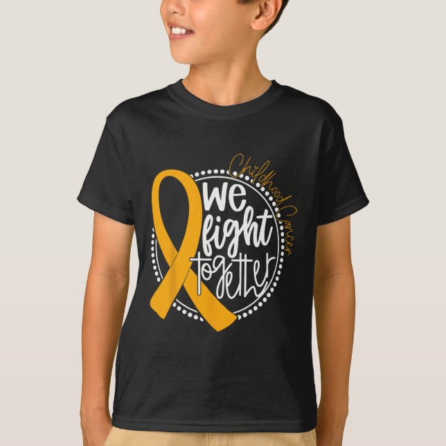 Vi kämpar tillsammans mot medvetenheten om cancer  t shirt (Framsida)