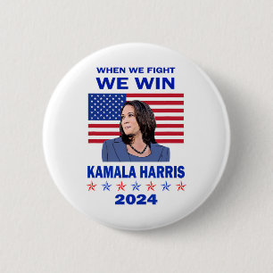 Vi Kämpar Vi Vinner - Kamala Harris 2024 Knapp