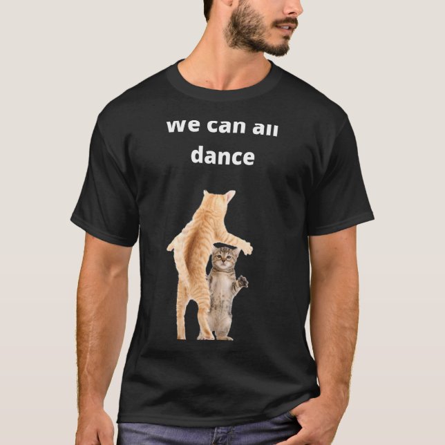 Vi kan alla dansa humor t shirt (Framsida)