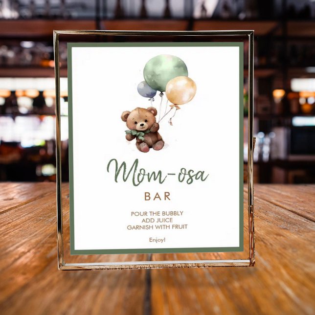 Vi kan barly Wait Nalle Baby Shower Mamma-osa Poster (Skapare uppladdad)