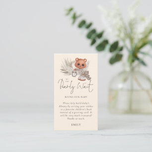 Vi kan bearly Wait Boho Chic Bok för Baby Shower Tilläggskort