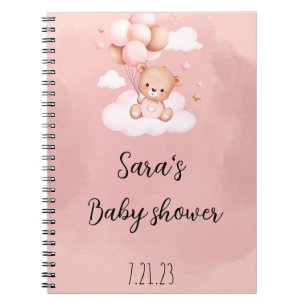 Vi kan bearly Wait Girl Baby Shower Anteckningsbok