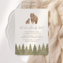 Vi kan bearly Wait Woodland Baby Shower