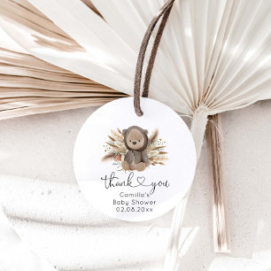 Vi kan boho Bear Baby Shower Gåvor Etiketter