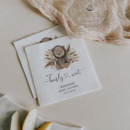 Vi kan boho Bear Baby Shower Pappersservett