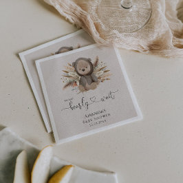 Vi kan boho Bear Baby Shower Pappersservett
