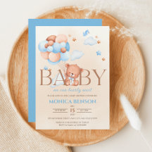 Vi kan boho Blue Beige Baby Shower