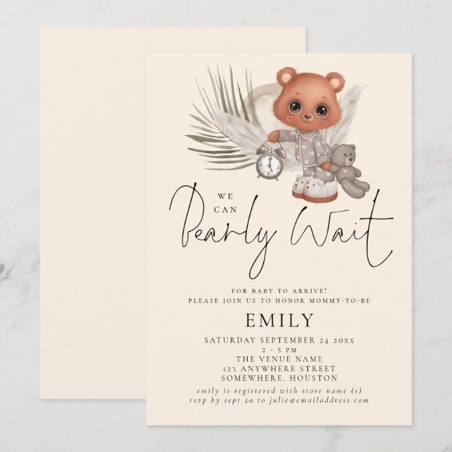 Vi kan boho Chic Baby Shower Inbjudningar (Fram/baksida)