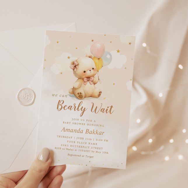 Vi kan boho Nalle Baby Shower in Inbjudningar (Skapare uppladdad)