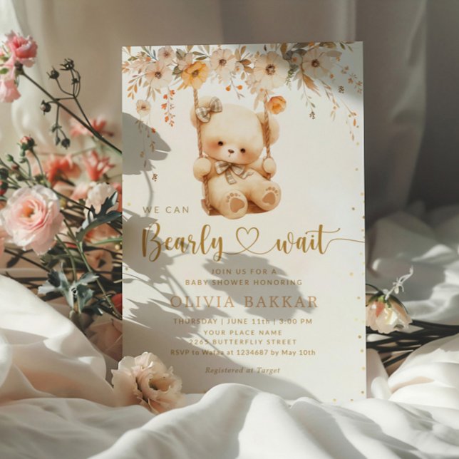 Vi kan boho Nalle Baby Shower Inbjudningar (Skapare uppladdad)