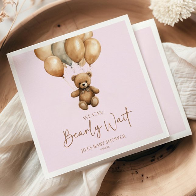 Vi kan boho Nalle Baby Shower Pappersservett (Skapare uppladdad)