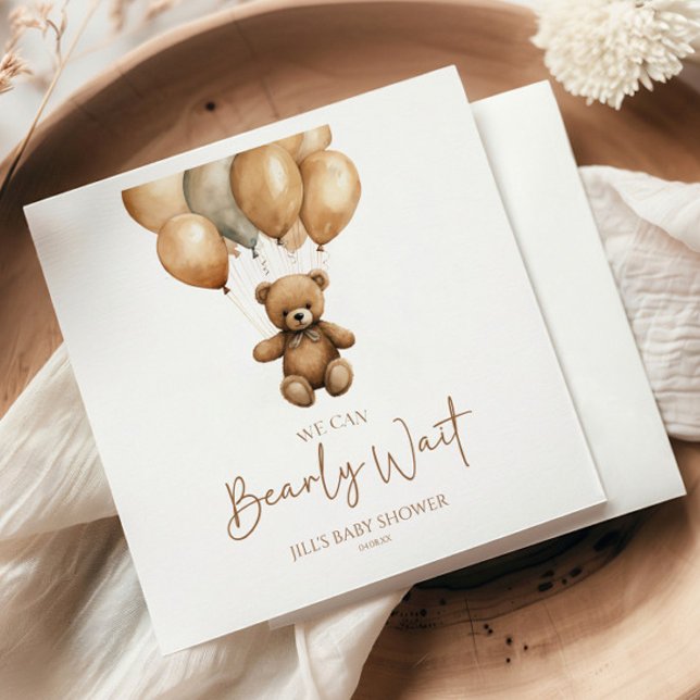 Vi kan boho Nalle Baby Shower Pappersservett (Skapare uppladdad)