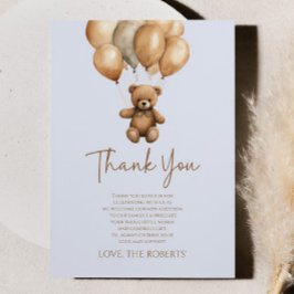 Vi kan boho Nalle Baby Shower Tack Kort