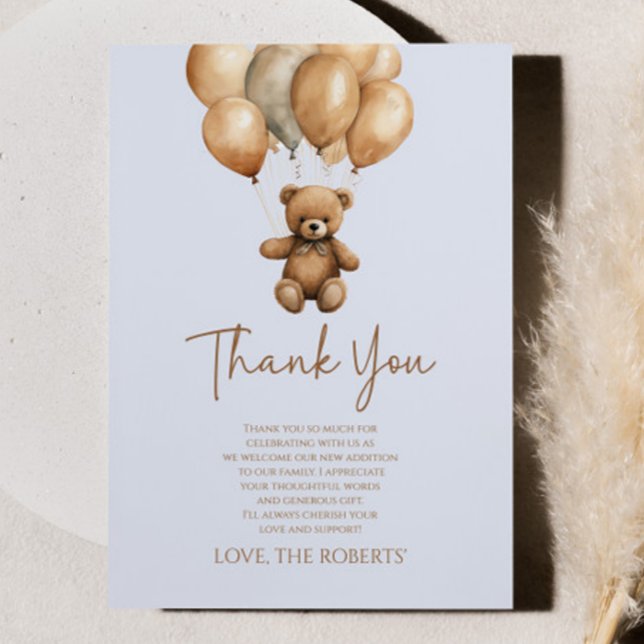 Vi kan boho Nalle Baby Shower Tack Kort (Skapare uppladdad)