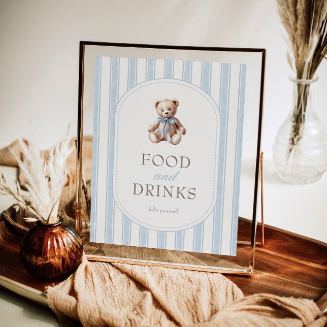 Vi kan boka vänteskylt för babyskor Mat & Drinks Poster (Skapare uppladdad)
