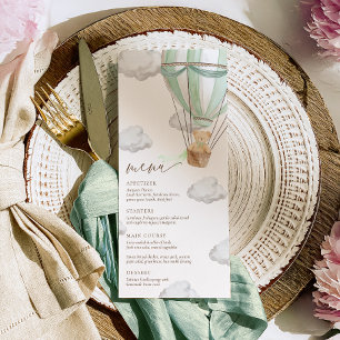 Vi kan bolla Baby Shower för Grönt av vänteminnen Meny