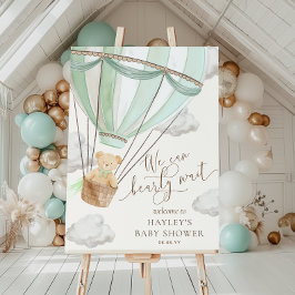 Vi kan bolla Baby Shower för Grönt av vänteminnen Poster