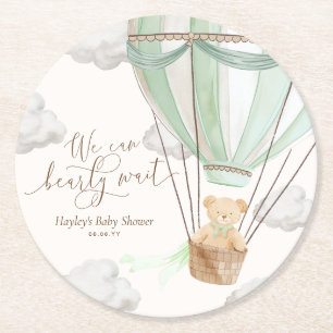Vi kan bolla Baby Shower för Grönt av vänteminnen Underlägg Papper Rund