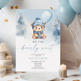 Vi kan bolla Baby Shower för vänstra vinter-Nallen Inbjudningar