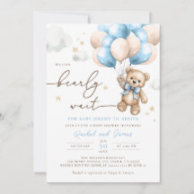 Vi kan bolla Nalle Ballon Baby Shower