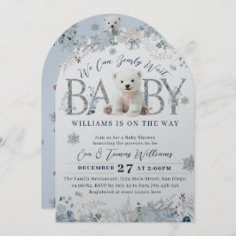 Vi kan bolla vänta Winter Bear Pojke Shower Inbjudningar