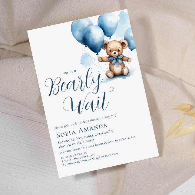 Vi kan bota babyskor med ballongen inbjudningar (Skapare uppladdad)