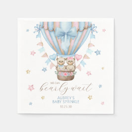 Vi kan bota Boy Girl Twin Baby Sprinkle Pappersservett