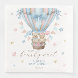 Vi kan bota Boy Girl Twin Baby Sprinkle Pappersservett