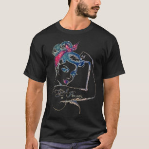 Vi kan bota det Rosie Riveter Breast Cancer Girl T Shirt