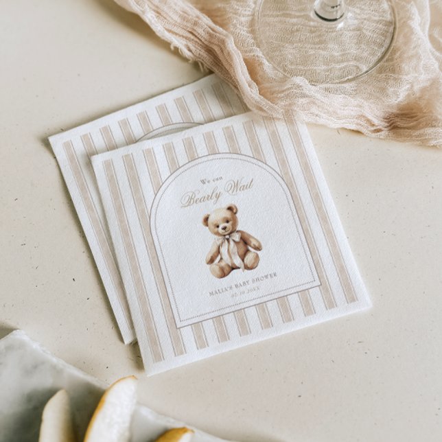 Vi kan bota Eleganten Baby Shower Pappersservett (Skapare uppladdad)