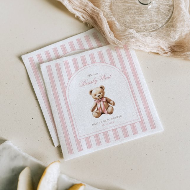 Vi kan bota Eleganten Baby Shower Pappersservett (Skapare uppladdad)