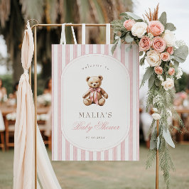 Vi kan bota Eleganten Baby Shower Välkommen Poster