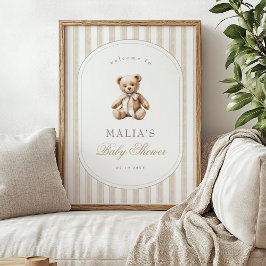 Vi kan bota Eleganten Baby Shower Välkommen Poster