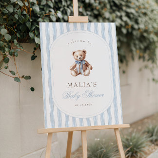 Vi kan bota Eleganten Baby Shower Välkommen Poster