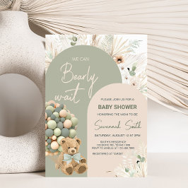 Vi kan bota Grönten Baby Shower Inbjudningar