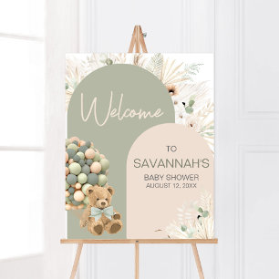Vi kan bota Grönten Baby Shower Välkommen Poster