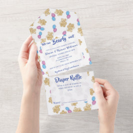 Vi kan bota Inbjudan om att vänta på vattenfärgsba