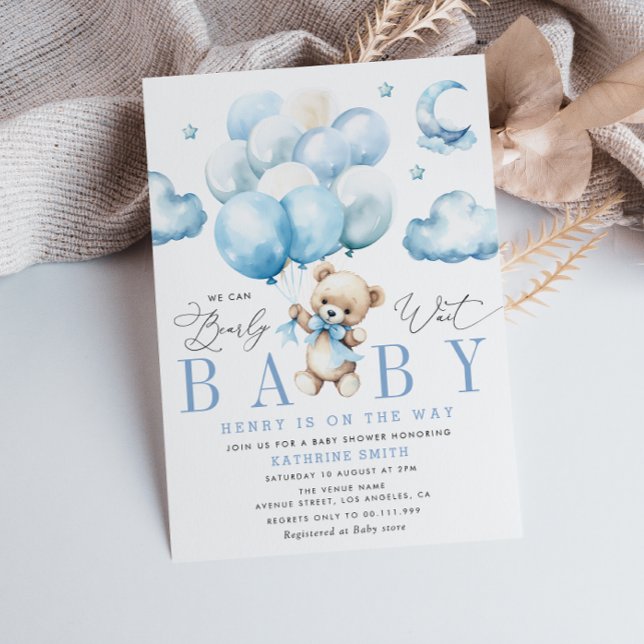 Vi kan bota inbjudan till Blue Baby Shower (Skapare uppladdad)