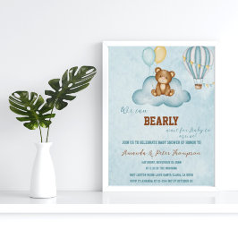 Vi kan bota Luftballongen Baby Shower Inbjudningar