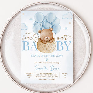 Vi kan bota Luftballongen Baby Shower Inbjudningar