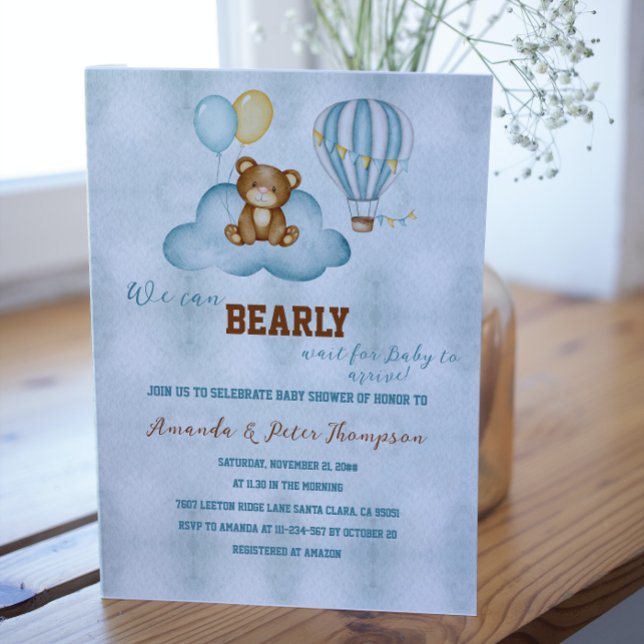 Vi kan bota Luftballongen Baby Shower Inbjudningar (Skapare uppladdad)