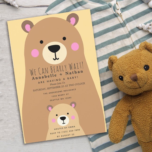 Vi kan bota Mamma Bear Baby-duschen Inbjudningar (Skapare uppladdad)