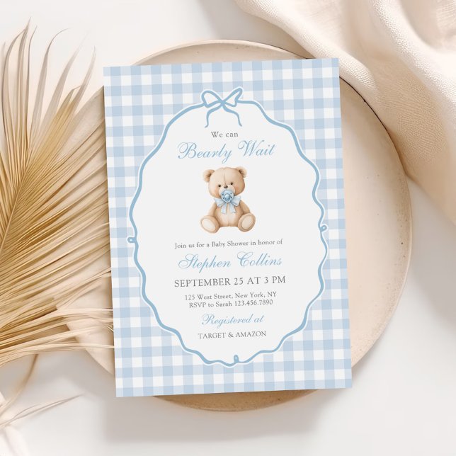Vi kan bota Nallen Baby Shower för Elegant Inbjudningar (Skapare uppladdad)