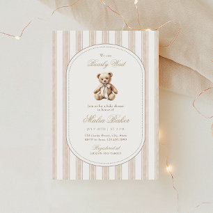 Vi kan bota Nallen Baby Shower för Elegant Inbjudningar