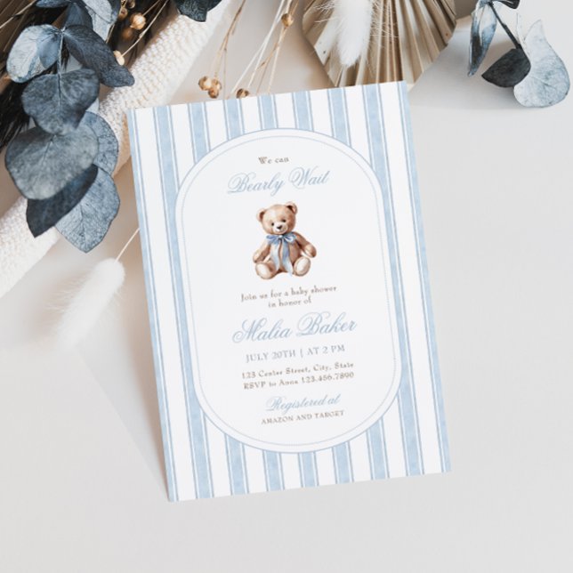 Vi kan bota Nallen Baby Shower för Elegant Inbjudningar (Skapare uppladdad)