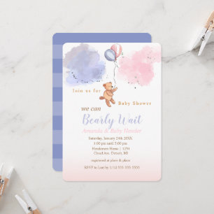 Vi kan bota Nallen Baby Shower Inbjudningar