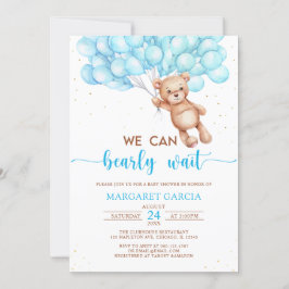 Vi kan bota Nallen Baby Shower Inbjudningar