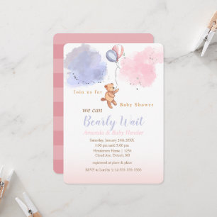 Vi kan bota Nallen Baby Shower Inbjudningar